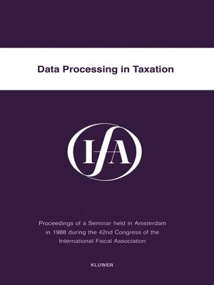 cover image of Data Processing in Taxation